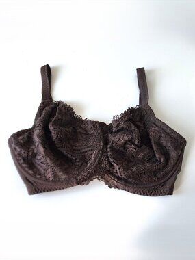 Change brown lace bra 34K US 34H UK